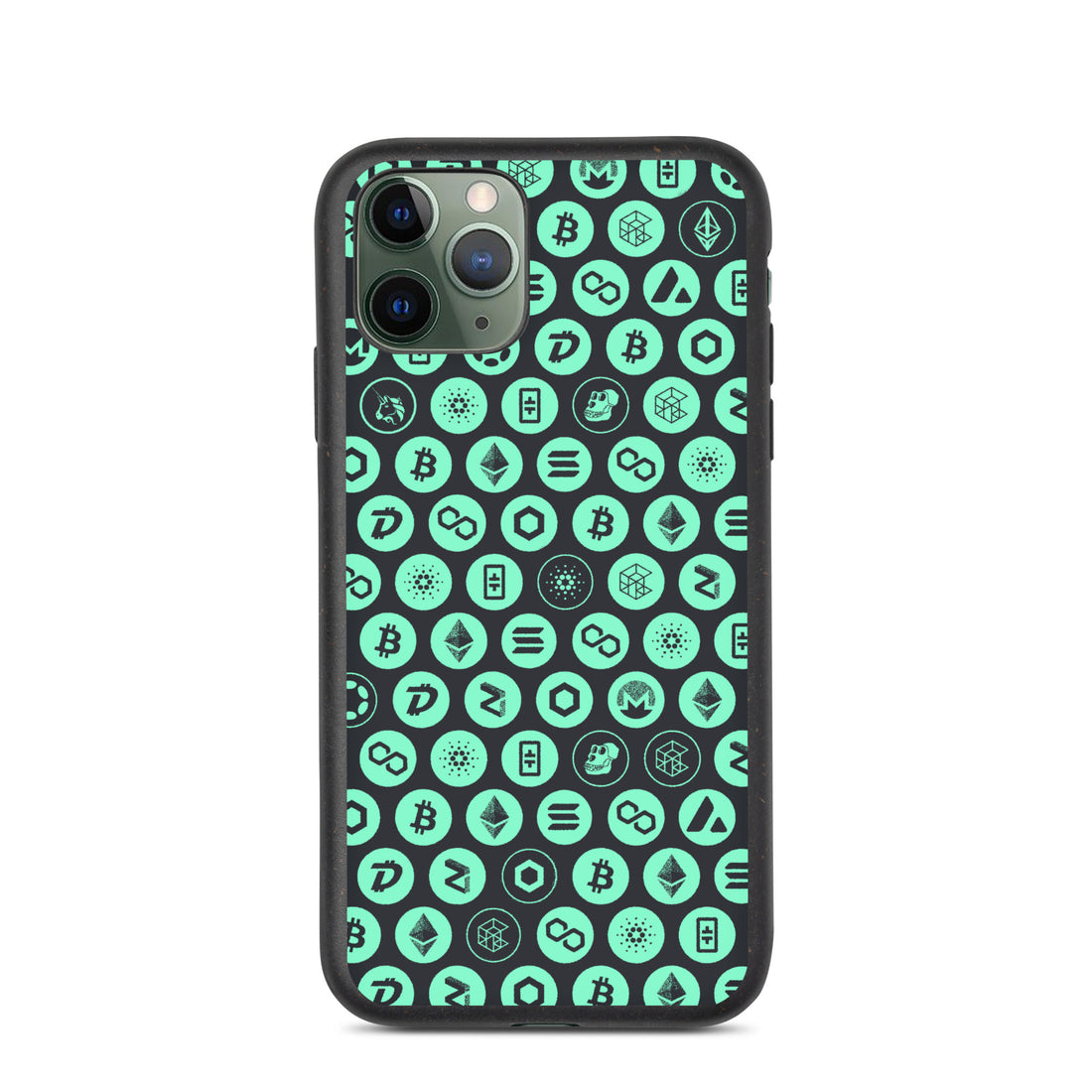 iPhone Cases (Biodegradable) Crypto Pattern — Green