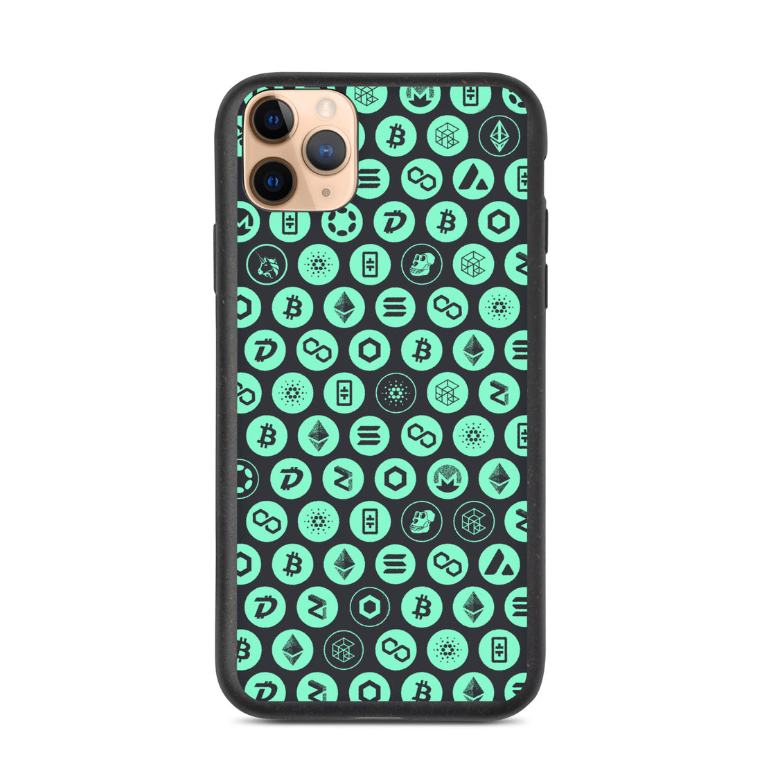 iPhone Cases (Biodegradable) Crypto Pattern — Green